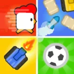 Игры на двоих троих 4 игрока - змея,танки,Футбол