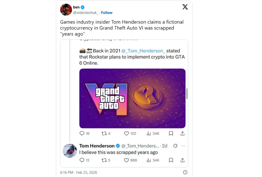 Слухи о криптовалюте в GTA VI окончательно опровергнуты