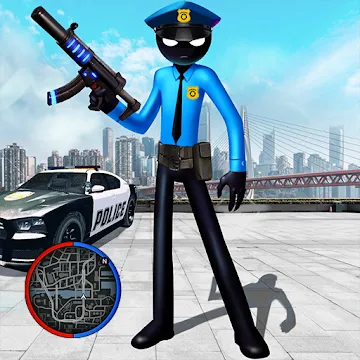 Police Stickman Rope Hero Gangstar Crime Mafia MOD APK (много денег) v1.2