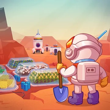 Idle Mars Colony: Clicker farmer tycoon MOD APK (много денег) v0.11.1