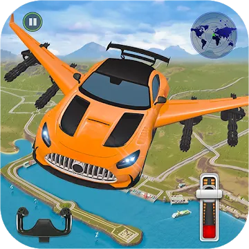 Flying Car Shooting- 3D Машина Моделирование Игра MOD APK (много денег) v1.4