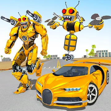 Игра Пчела робот трансформации автомобиля MOD APK (режим бога) v1.32