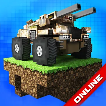 Blocky Cars: танки онлайн пвп MOD APK (бесконечные патроны/меню) v8.0